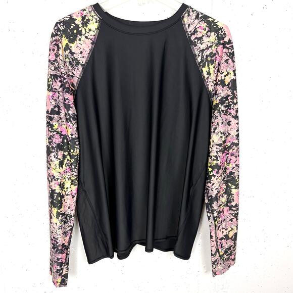 Lululemon Womens Waterside Relaxed UV Protection Long Sleeve Rash Guard Black XL - Picture 3 of 11